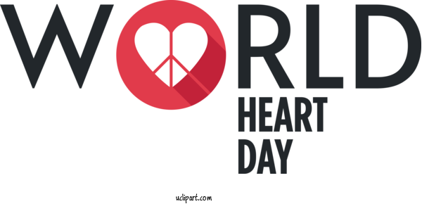Free Holidays Logo Design Font For World Heart Day Clipart Transparent Background