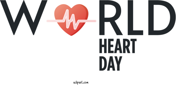 Free Holidays Logo Font Design For World Heart Day Clipart Transparent Background