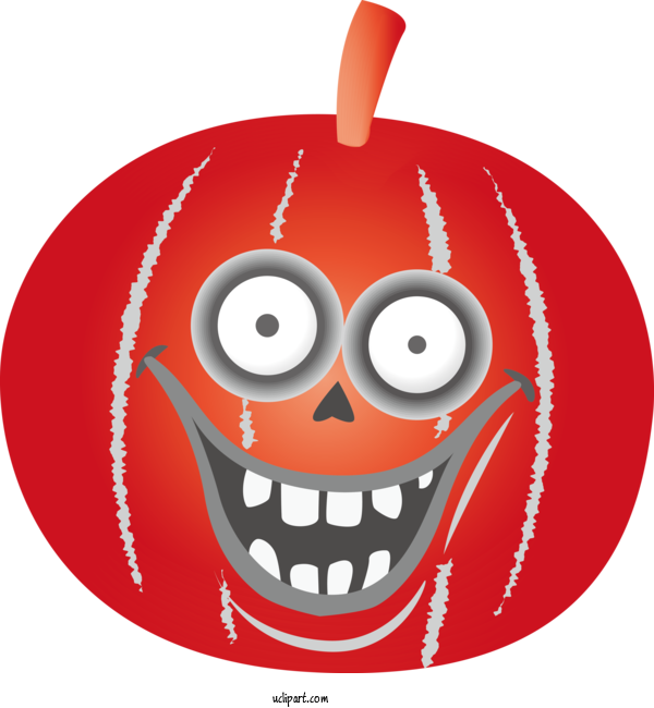 Free Holidays Cartoon Smiley Fruit For Halloween Clipart Transparent Background
