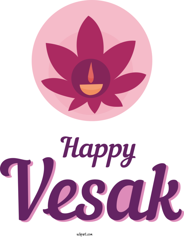 Free Holidays Flower Logo Violet For Vesak Clipart Transparent Background
