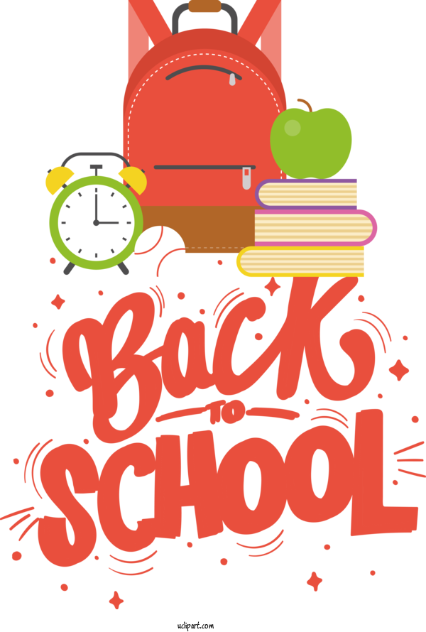 Free School Design Cartoon Line For Back To School Clipart Transparent Background