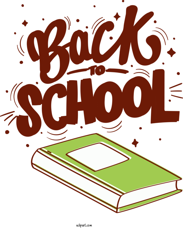 Free School Design Logo Text For Back To School Clipart Transparent Background