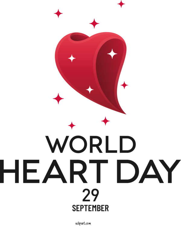 Free Holidays Logo Design Heart For World Heart Day Clipart Transparent Background