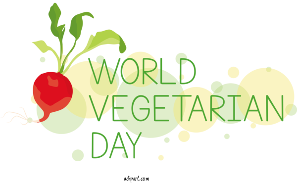 Free Holidays Logo Design Superfood For World Vegetarian Day Clipart Transparent Background