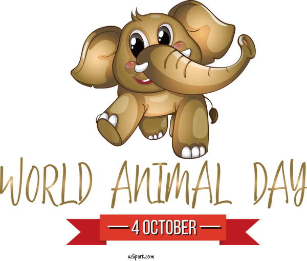 Free Holidays Vector Royalty Free Cartoon For World Animal Day Clipart Transparent Background