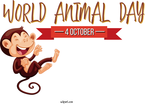Free Holidays Cartoon Drawing Humor For World Animal Day Clipart Transparent Background