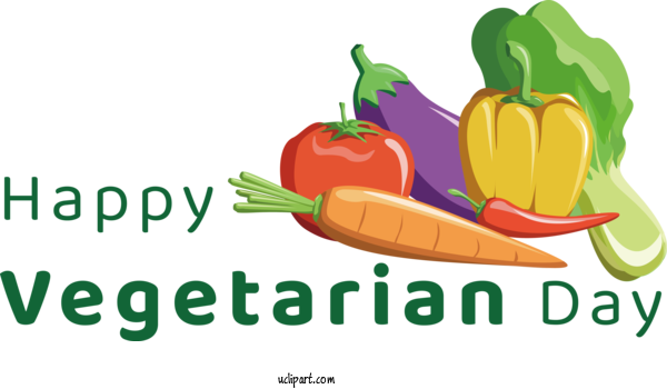 Free Holidays Logo Design Drawing For World Vegetarian Day Clipart Transparent Background