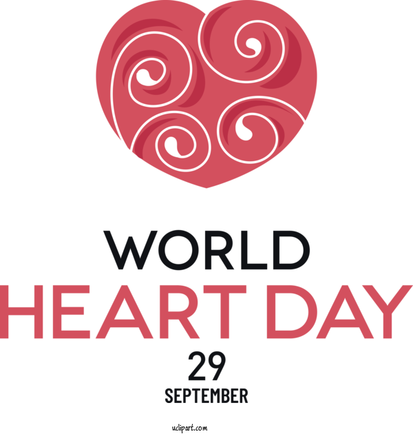 Free Holidays Logo Heart Line For World Heart Day Clipart Transparent Background