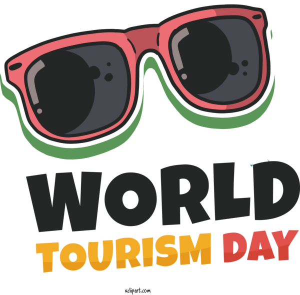 Free Holiday Sunglasses Goggles Logo For World Tourism Day Clipart Transparent Background