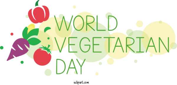Free Holidays Vegetable Design Poster For World Vegetarian Day Clipart Transparent Background