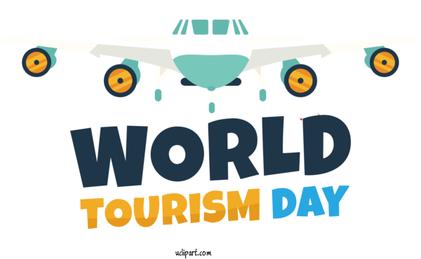 Free Holiday Design Logo Text For World Tourism Day Clipart Transparent Background