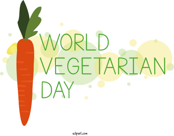 Free Holidays Logo Design Text For World Vegetarian Day Clipart Transparent Background