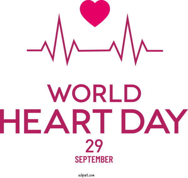 Free Holidays Design Logo Fashion For World Heart Day Clipart Transparent Background