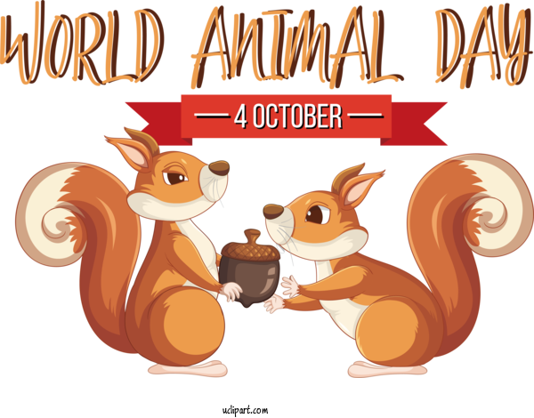 Free Holidays Squirrels Rodents Tree Squirrel For World Animal Day Clipart Transparent Background