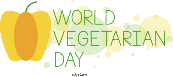 Free Holidays Vegetable Natural Food Logo For World Vegetarian Day Clipart Transparent Background