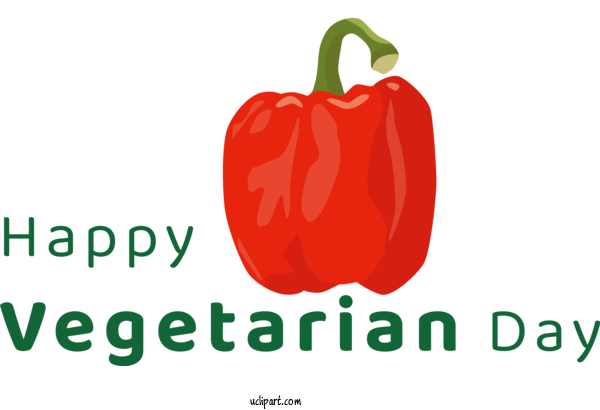 Free Holidays Chili Pepper  Bell Pepper For World Vegetarian Day Clipart Transparent Background