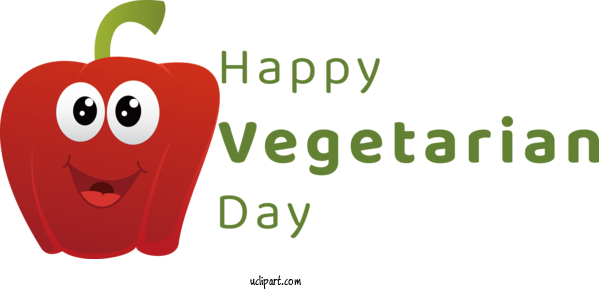 Free Holidays Logo Vegetable For World Vegetarian Day Clipart Transparent Background