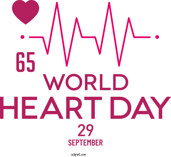 Free Holidays Design Logo Line For World Heart Day Clipart Transparent Background
