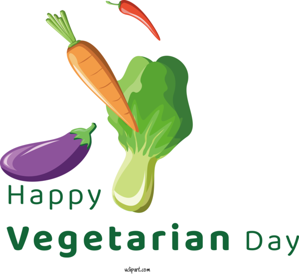 Free Holidays Leaf Vegetable Design Plant Stem For World Vegetarian Day Clipart Transparent Background
