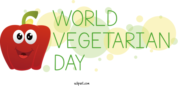 Free Holidays Logo Cartoon Flower For World Vegetarian Day Clipart Transparent Background