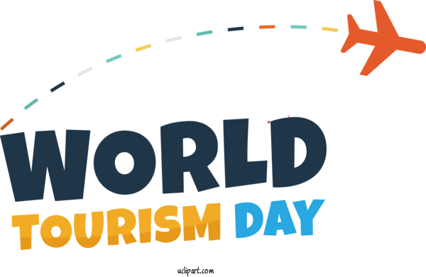 Free Holiday Design Logo Text For World Tourism Day Clipart Transparent Background