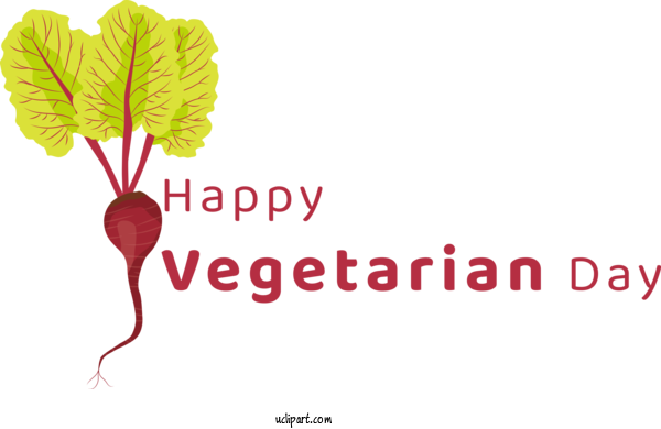 Free Holidays Leaf Logo Font For World Vegetarian Day Clipart Transparent Background