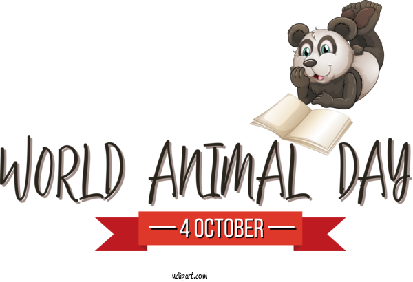 Free Holidays Logo Font Cartoon For World Animal Day Clipart Transparent Background