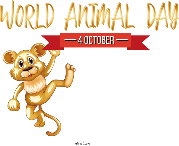 Free Holidays Cartoon Drawing Animation For World Animal Day Clipart Transparent Background