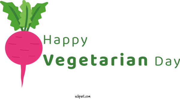 Free Holidays Logo Design Leaf For World Vegetarian Day Clipart Transparent Background