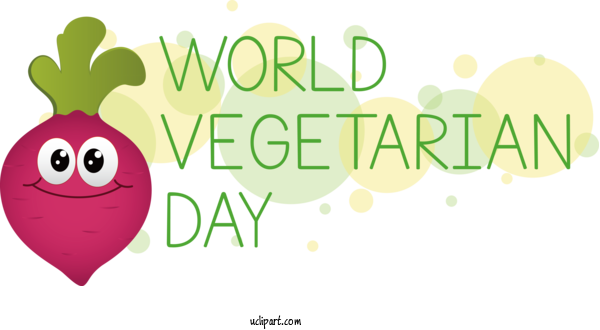 Free Holidays Leaf Cartoon Logo For World Vegetarian Day Clipart Transparent Background