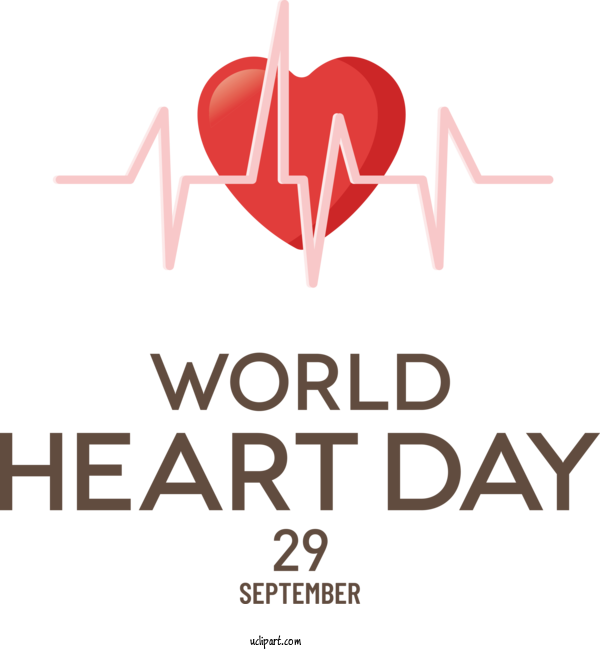 Free Holidays Logo Design Heart For World Heart Day Clipart Transparent Background