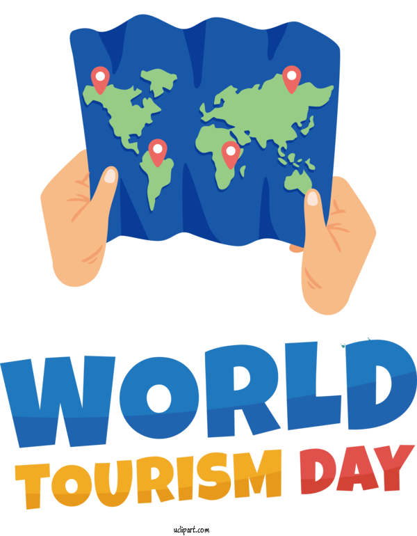 Free Holiday Human Logo Text For World Tourism Day Clipart Transparent Background