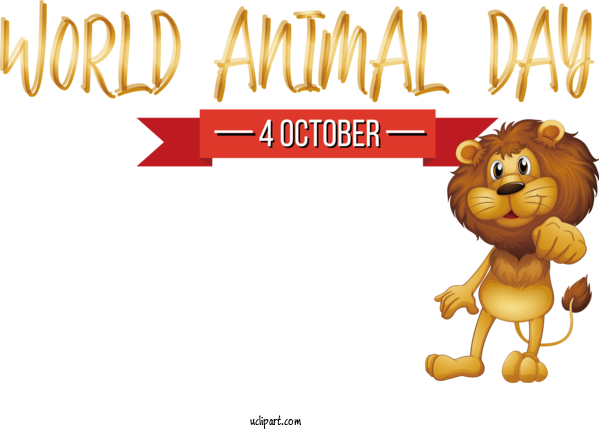 Free Holidays Lion Drawing Vector For World Animal Day Clipart Transparent Background
