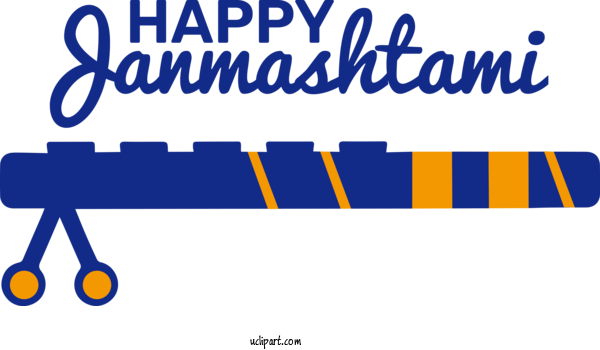 Free Holidays Logo Yellow Cartoon For Krishna Janmashtami Clipart Transparent Background