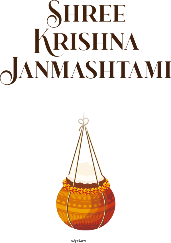 Free Holidays Design Line Text For Krishna Janmashtami Clipart Transparent Background
