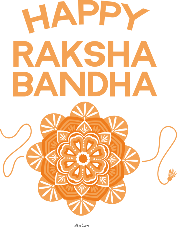 Free Holidays Design Floral Design Line For Raksha Bandhan Clipart Transparent Background