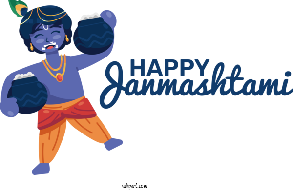Free Holidays Human Logo Cartoon For Krishna Janmashtami Clipart Transparent Background