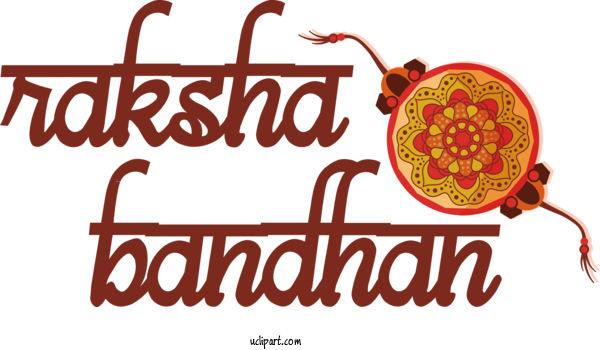 Free Holidays Logo Commodity Text For Raksha Bandhan Clipart Transparent Background