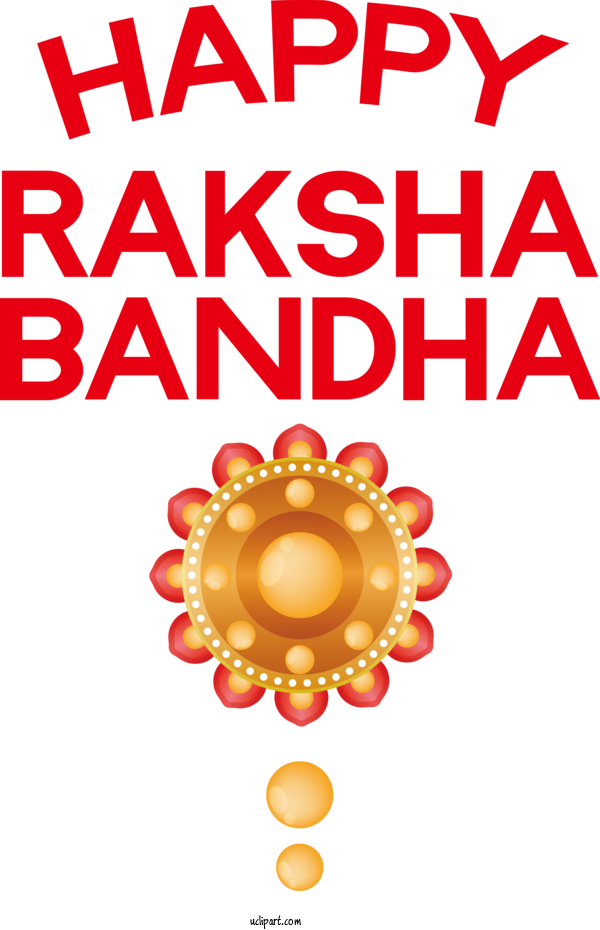 Free Holidays Flower Text Line For Raksha Bandhan Clipart Transparent Background