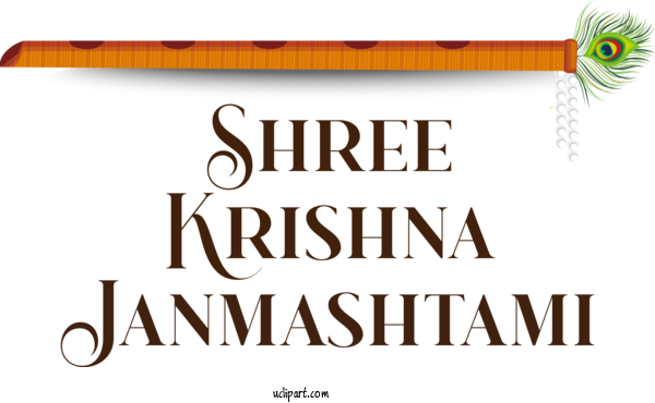 Free Holidays Design Logo Number For Krishna Janmashtami Clipart Transparent Background