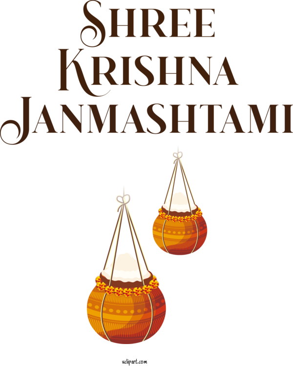 Free Holidays Design Line Text For Krishna Janmashtami Clipart Transparent Background