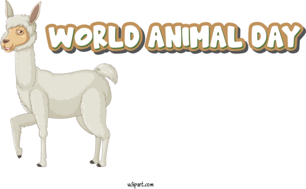 Free Holidays Goat Tail Dog For World Animal Day Clipart Transparent Background