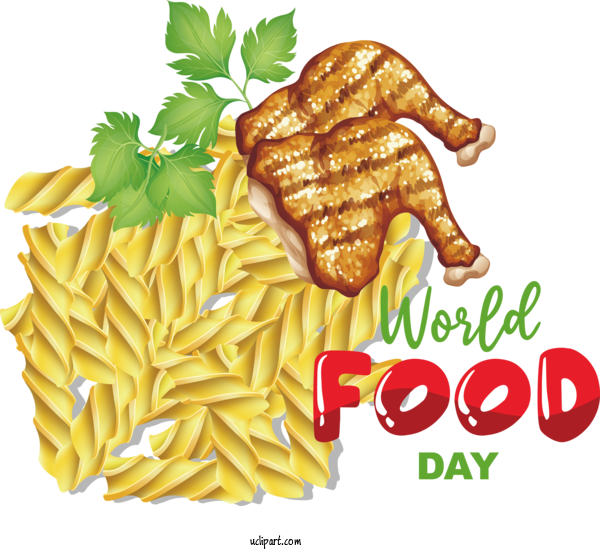 Free Holidays Burger French Fries Fried Chicken For World Food Day Clipart Transparent Background
