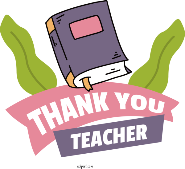 Free Holidays Human Logo Cartoon For Thank You Teacher Clipart Transparent Background