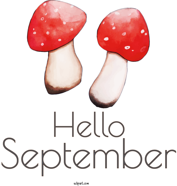 Free Holidays Design Font Text For Hello September Clipart Transparent Background