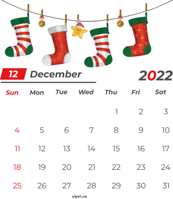 Free Holidays Christmas Christmas Decoration Transparent Christmas For December 2022 Calendar Clipart Transparent Background