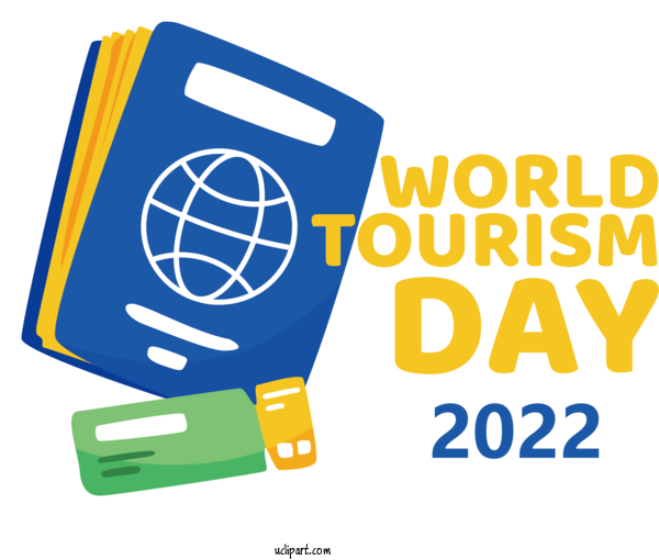 Free Holidays Logo Symbol Yellow For 2022 World Tourism Day Clipart Transparent Background