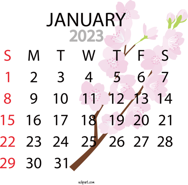 Free Holidays Line Font Text For 2023 January Calendar Clipart Transparent Background