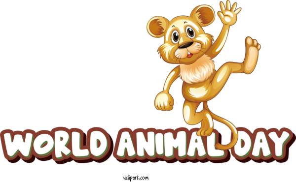Free Holidays Cartoon Drawing Vector For World Animal Day Clipart Transparent Background