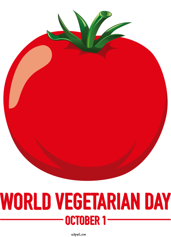 Free Holidays Tomato Natural Food Superfood For World Vegetarian Day Clipart Transparent Background